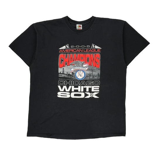 Chicago White Sox Fruit Of The Loom Mlb T-Shirt - 2XL Black Cotton