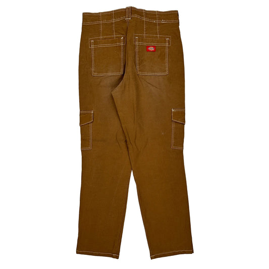 Dickies Cargo Trousers - 31W UK 14 Brown Cotton