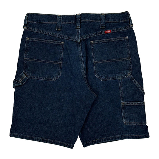 Wrangler Denim Shorts - 34W 9L Blue Cotton Blend