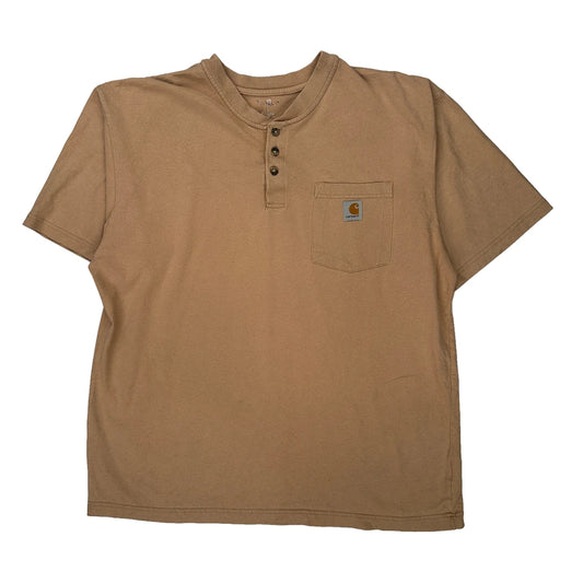 Carhartt T-Shirt - Large Beige Cotton