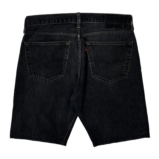Vintage Levis Denim Shorts - 34W 10L Black Denim