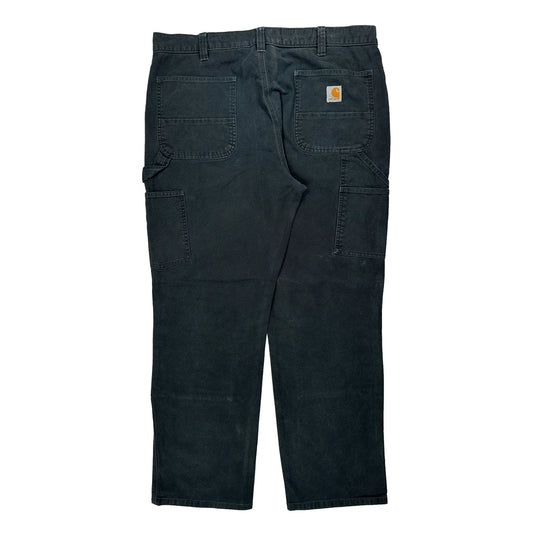 Vintage Carhartt Double Knee Carpenter Trousers - 37W 31L Black Cotton