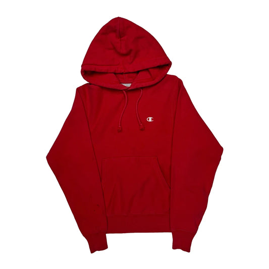 Vintage Reverse Weave Champion Hoodie - XS Red Cotton