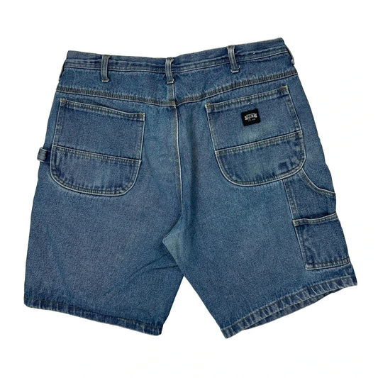 Vintage Key Denim Shorts - 34W 10L Blue Denim