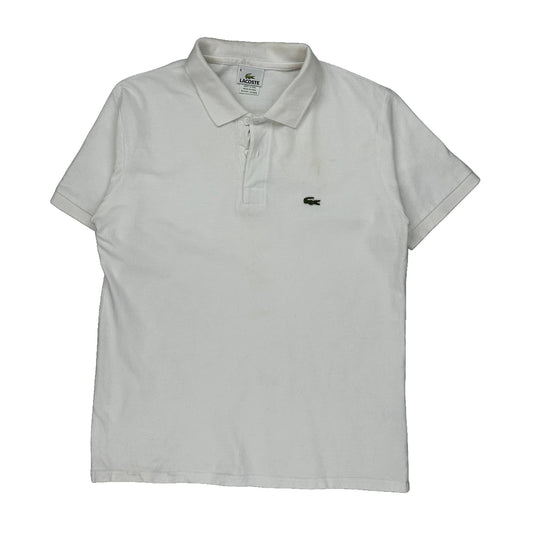 Lacoste Polo Shirt - Large White Cotton