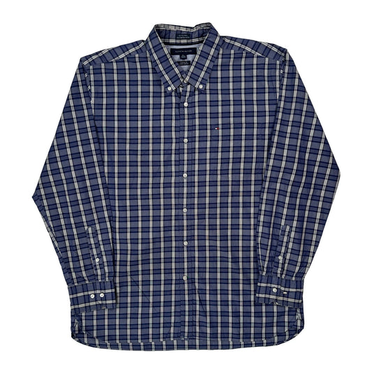 Tommy Hilfiger Checked Shirt - XL Blue Cotton