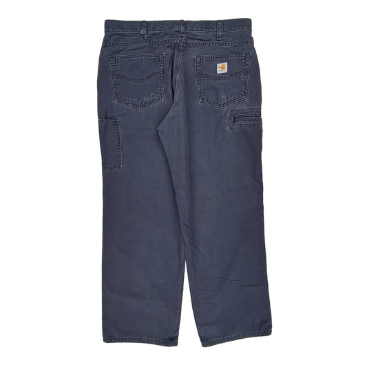 Carhartt Carpenter Trousers - 36W 30L Blue Cotton