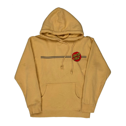Vintage Santa Cruz Hoodie - Large Yellow Cotton