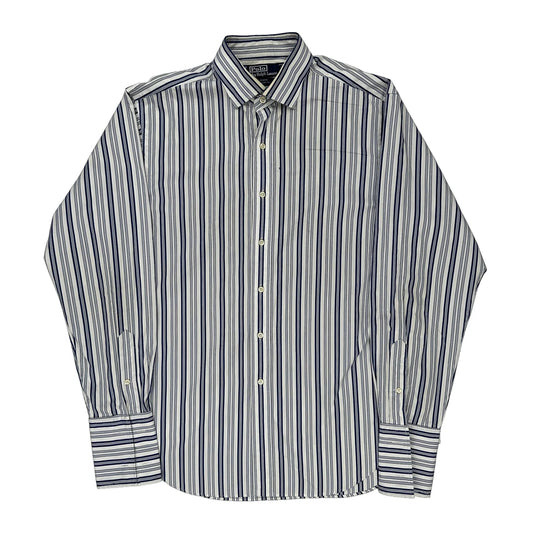 Polo By Ralph Lauren Striped Shirt - Large Blue Cotton