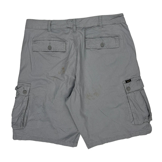 Lee Cargo Shorts - 36W 11L Grey Cotton