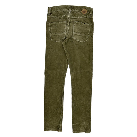 Vintage Quiksilver Cord Trousers - 28W 31L Green Corduroy