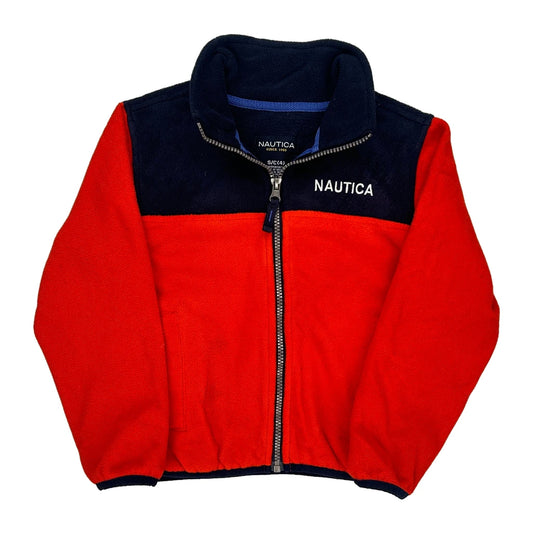 Age 4 Nautica Fleece Jacket - Small Red Polyester