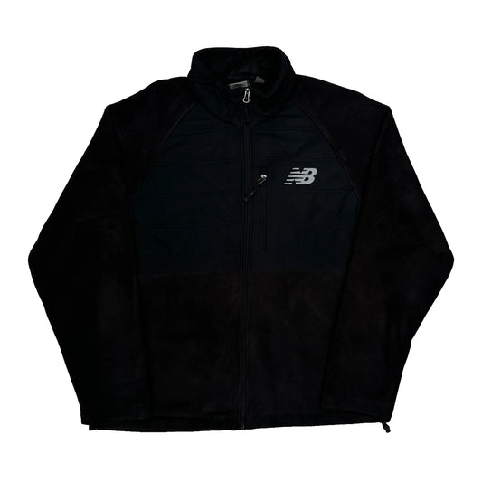 Vintage New Balance Fleece Jacket - Large Black Polyester