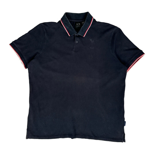 Armani Exchange Polo Shirt - 2XL Navy Cotton