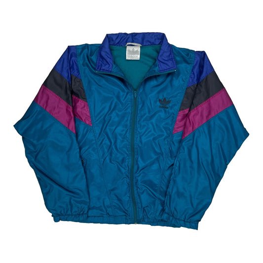 Vintage Adidas Track Jacket - Large Blue Polyester