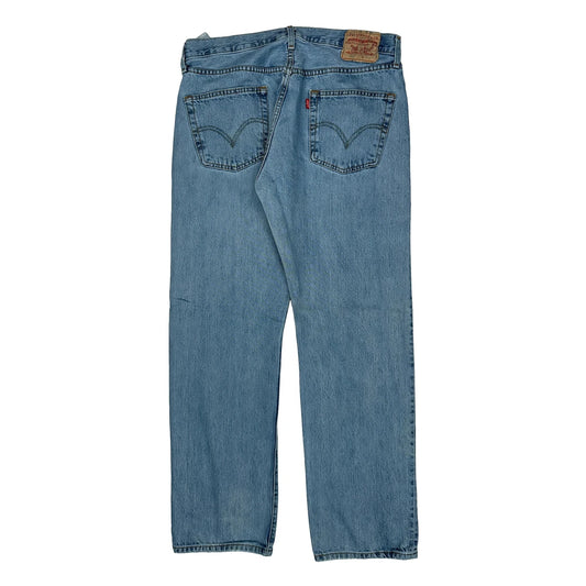 501 Levis Jeans - 36W 32L Light Wash Cotton