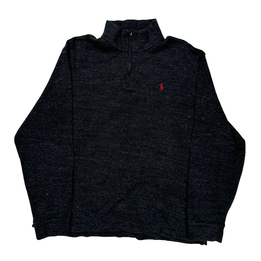 Polo By Ralph Lauren 1/4 Zip - 2XL Black Cotton