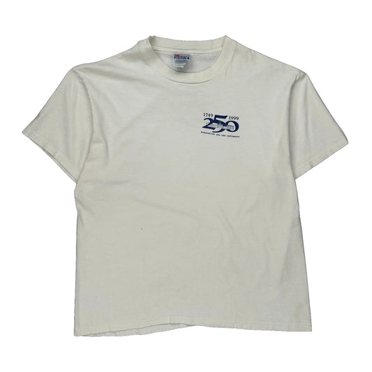 Washington And Lee University Hanes Single Stitch T-Shirt - Large White Cotton