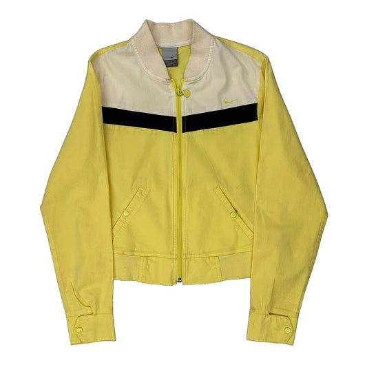 Nike Striped Track Jacket - Medium Black Cotton