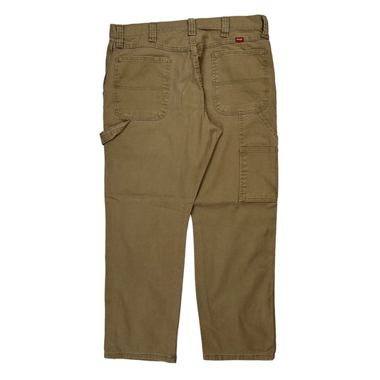 Vintage Wrangler Carpenter Trousers - 35W 30L Khaki Cotton
