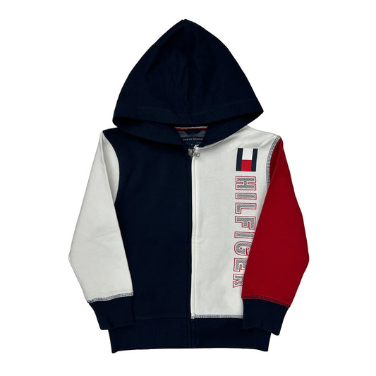 Age 4 Tommy Hilfiger Spellout Hoodie - 2XS Navy Cotton