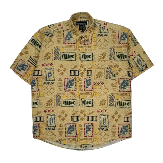 Crossings Short Sleeve Shirt - Medium Beige Cotton