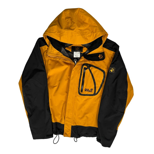 Vintage Jack Wolfskin Waterproof Jacket - Medium Yellow Polyester