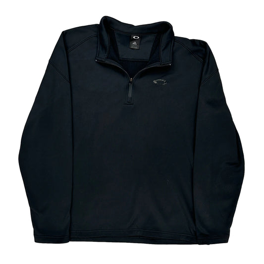 Oakley 1/4 Zip - Large Black Polyester