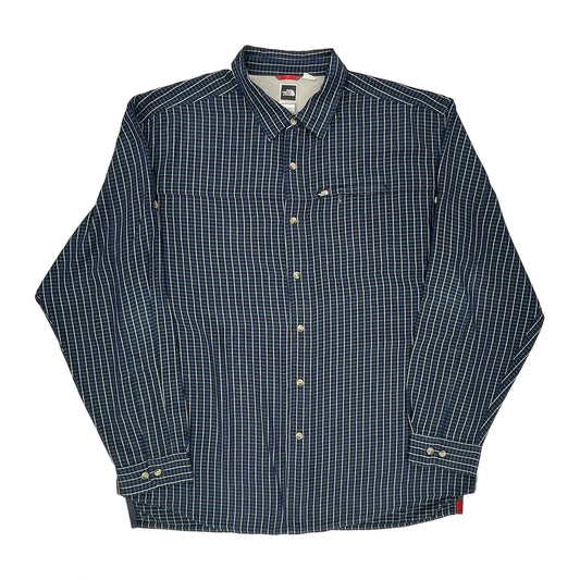 The North Face Checked Shirt - XL Blue Polyester