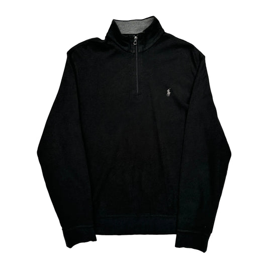 Polo By Ralph Lauren 1/4 Zip - Large Black Cotton