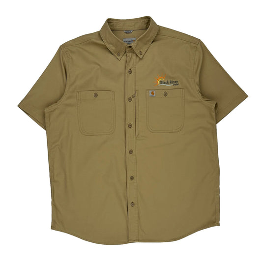 Black River Solar Carhartt Short Sleeve Shirt - XL Beige Cotton Blend