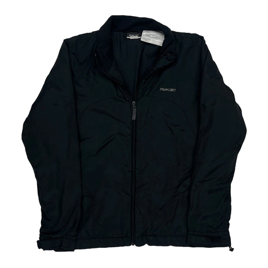 Vintage Reebok Windbreaker - XL Black Polyester