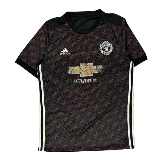 Manchester United Away 2017-18 Adidas Football Shirt - Medium Black Polyester