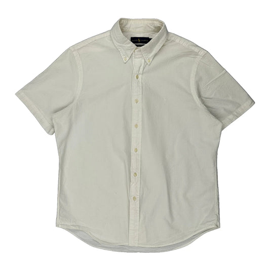 Ralph Lauren Short Sleeve Shirt - Large White Cotton
