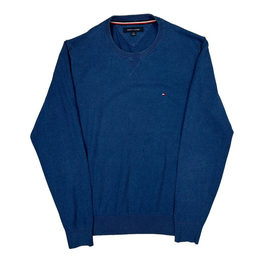 Vintage Tommy Hilfiger Jumper - Large Blue Cotton