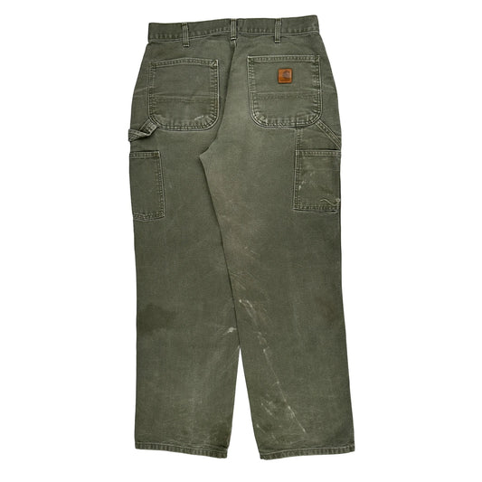 Carhartt Carpenter Trousers - 31W 32L Green Cotton