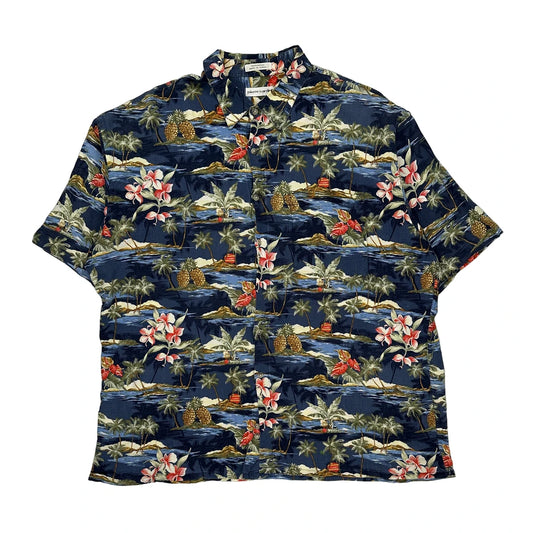 Pierre Cardin Floral Hawaiian Shirt - 2XL Multicoloured Viscose