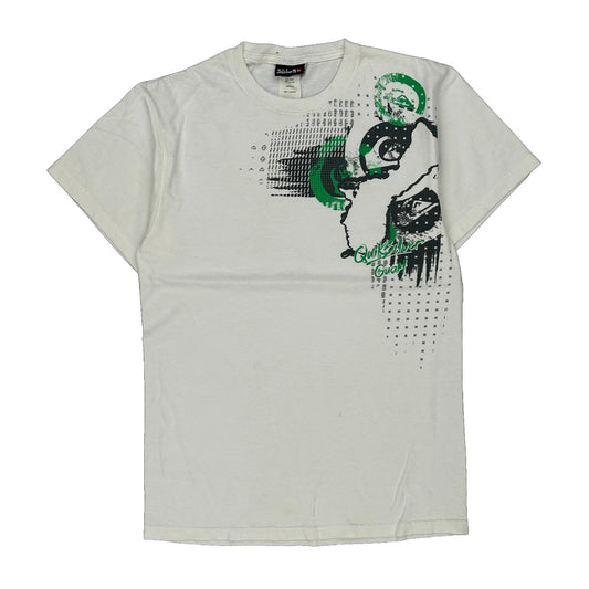 Guam Quiksilver Single Stitch T-Shirt - Small White Cotton