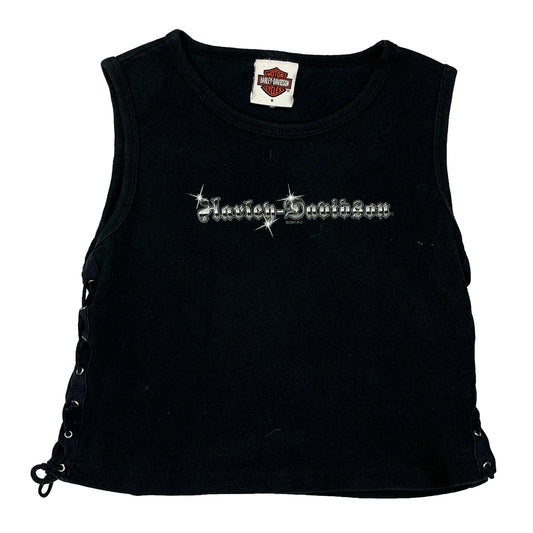 Greenville, Sc Harley Davidson Vest - Small Black Cotton