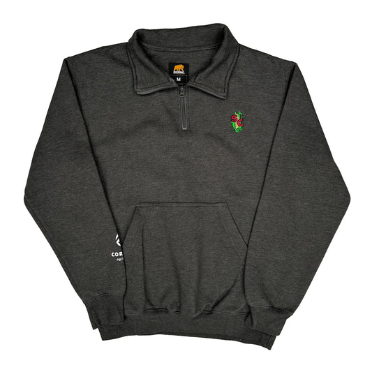 Workwear 1915 Berne Work 1/4 Zip - Medium Grey Cotton