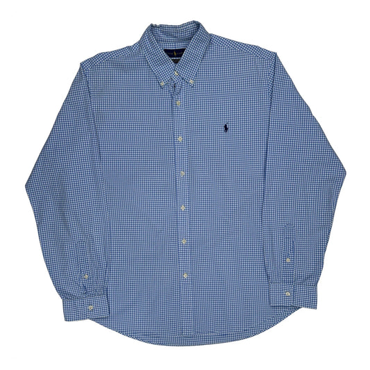 Ralph Lauren Checked Shirt - XL Blue Cotton