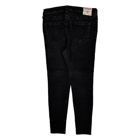 True Religion Skinny Jeans - 34W UK 14 Black Cotton Blend