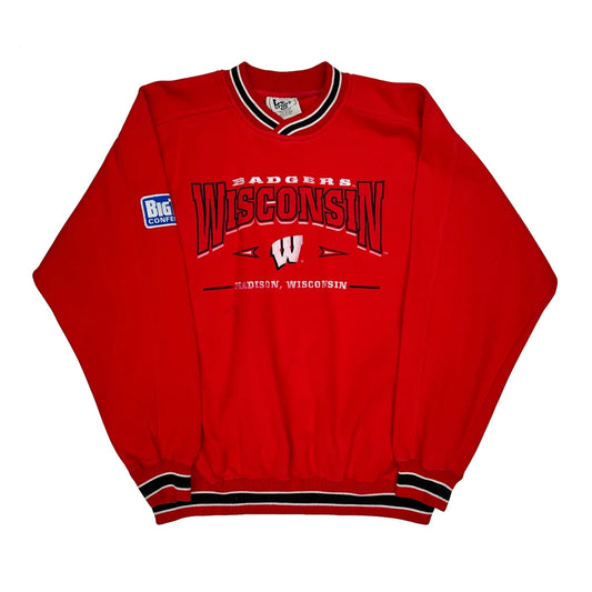 Wisconsin Badgers Lee Sport College Sweatshirt - XL Red Polyester Blend