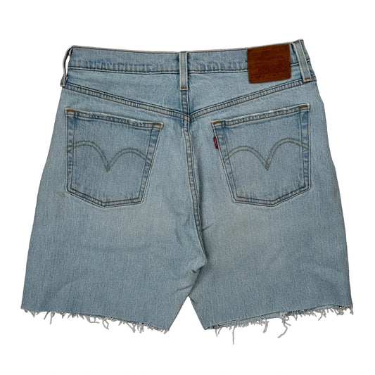 Levis Cut Off Denim Shorts - 29W UK 10 Light Wash Denim