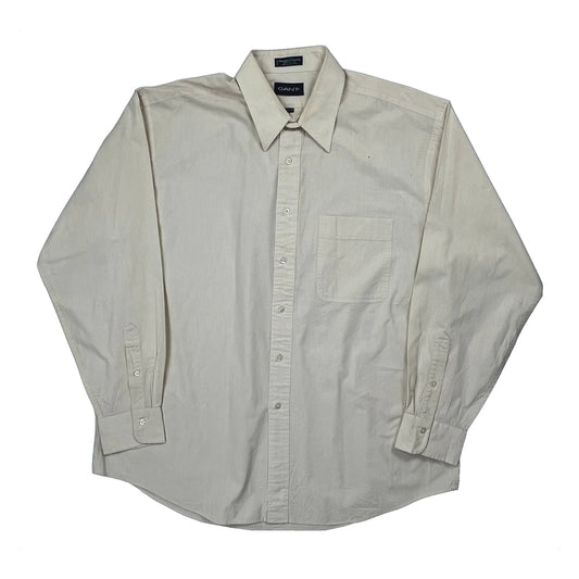 Vintage Gant Shirt - Large Cream Cotton