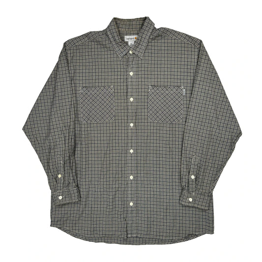 Carhartt Checked Shirt - XL Grey Cotton