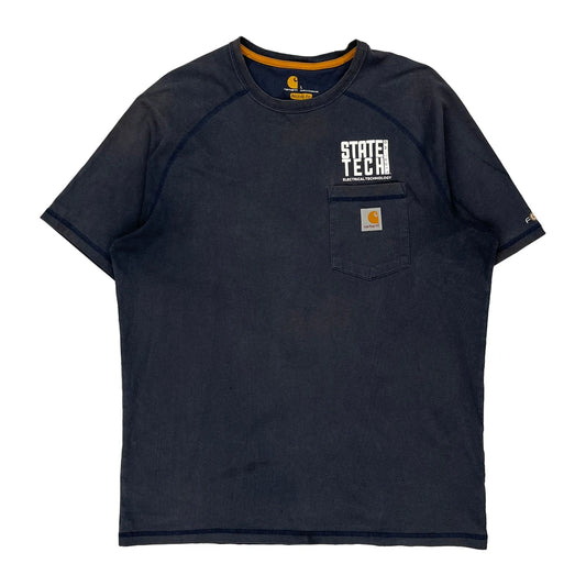 Carhartt Graphic T-Shirt - Large Grey Cotton