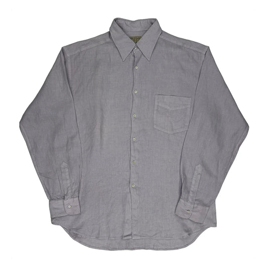 New England Shirt - Large Grey Linen