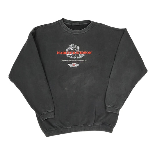 100 Years Of Great Motorcycles Harley Davidson Graphic Sweatshirt - XL Black Cotton