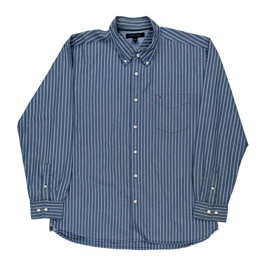 Tommy Hilfiger Striped Shirt - XL Blue Cotton
